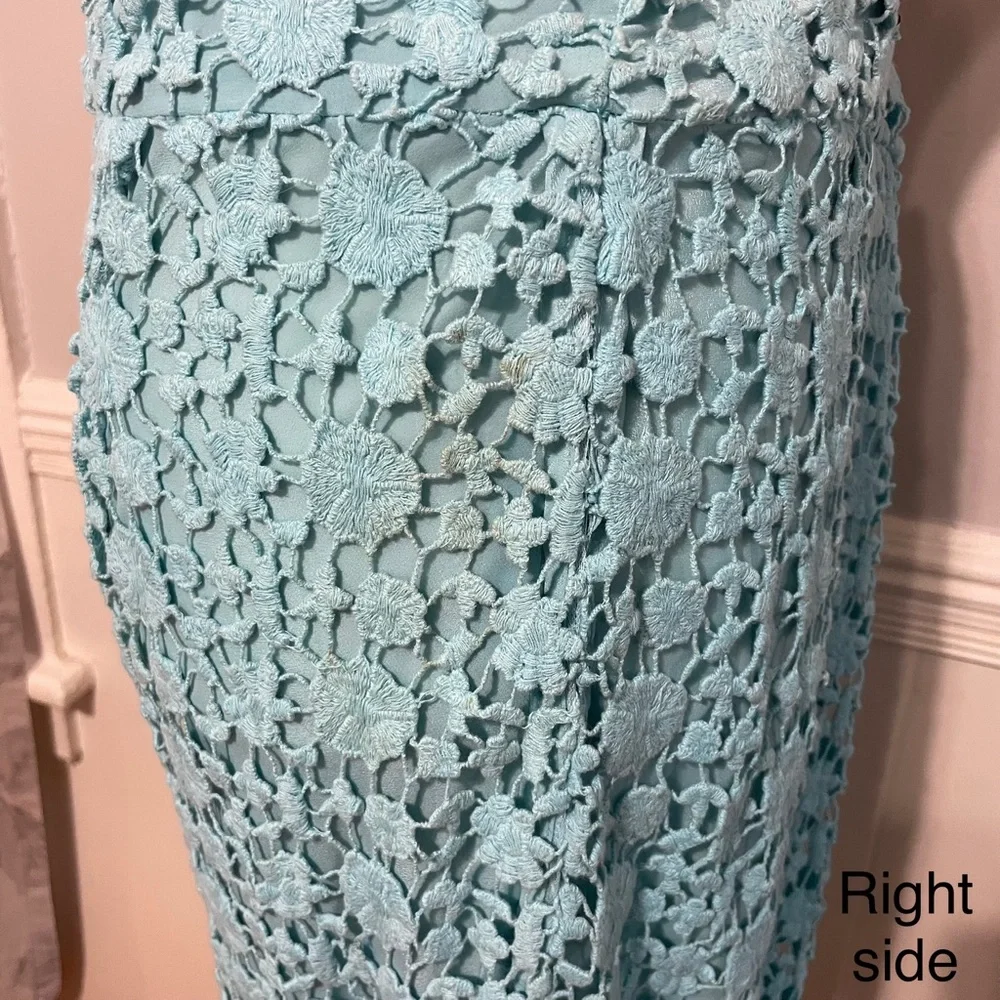 Roberto Cavalli ‘Class’ Turquoise Lace Crochet Pencil Skirt Size 14 (IT 48) - Picture 9 of 12